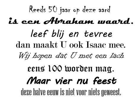 teksten 50 jaar man|50 Jaar